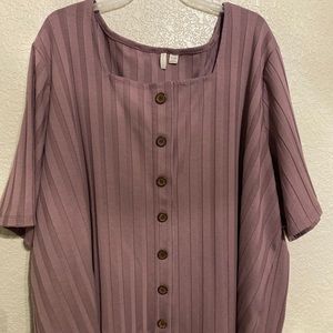 Lavender Blouse w/Buttons